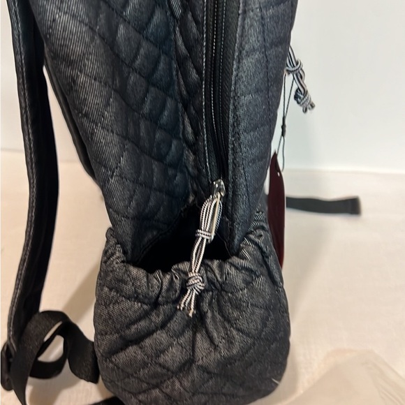 Vera Bradley Essential Backpack in Black Denim Cotton NWT - Picture 6 of 9